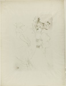 Långivare i Chilpéric, Full Face av Henri de Toulouse-Lautrec