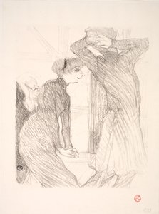 Lugné Poë och Berthe Bady i Beyond Human Forces av Henri de Toulouse Lautrec
