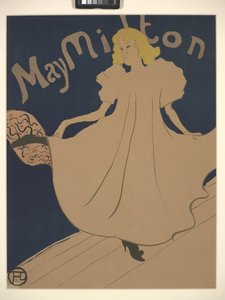 May Milton (färglitografi) av Henri de Toulouse Lautrec