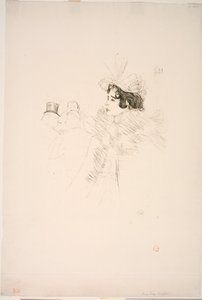 Miss May Belfort au Irish American Bar, Rue Royale av Henri de Toulouse Lautrec