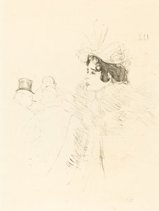 Miss May Belfort i Irish and American Bar, rue Royale (Miss Belfort Belfort au Irish and American Bar, Rue Royale) av Henri de Toulouse Lautrec