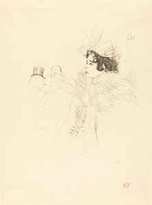 Miss May Belfort i Irish and American Bar, rue Royale (Miss Belfort Belfort au Irish and American Bar, Rue Royale) av Henri de Toulouse Lautrec
