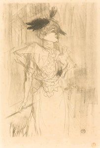 Miss Marcelle Lender, Stående Miss Marcelle Lender, Standing, 1895. av Henri de Toulouse Lautrec