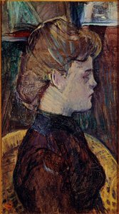 Modell i verkstaden: Helene Vary. Målning av Henri de Toulouse-Lautrec (Toulouse Lautrec av Henri de Toulouse Lautrec
