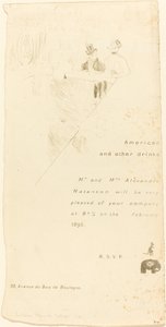 Herr och fru Alexandre Natanson inbjudan, 1895. av Henri de Toulouse Lautrec
