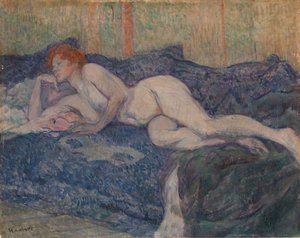 Naken liggande på en soffa av Henri de Toulouse-Lautrec
