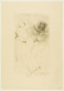 Gammal man och ung flicka av Henri de Toulouse-Lautrec