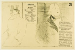 Oscar Wilde och Romain Coolus—Program för Raphaël och Salomé av Henri de Toulouse Lautrec