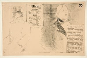 Oscar Wilde och Romain Coolus (Oscar Wilde och Romain Coolus) av Henri de Toulouse Lautrec