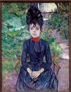 Porträtt av Justine Dieuhl Målning av Henri de Toulouse Lautrec (1864-1901) 1891 Sön. 0,74x0,58 m Paris, musee d