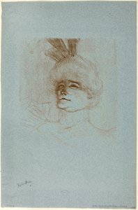 Porträtt av Mademoiselle Marcelle Lender, trekvartsvy av Henri de Toulouse Lautrec