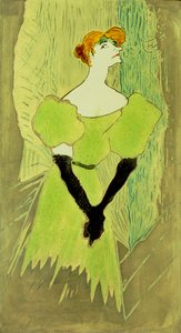 Porträtt av Yvette Guilbert av Henri de Toulouse Lautrec