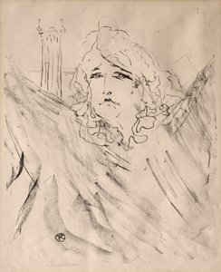 Porträtt av skådespelare och skådespelerskor: Tretton litografier: Sarah Bernhardt av Henri de Toulouse Lautrec