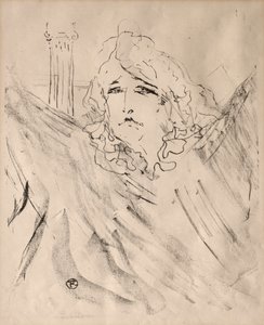 Porträtt av skådespelare och skådespelerskor: Tretton litografier: Sarah Bernhardt, 1898. av Henri de Toulouse Lautrec