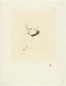 Porträtt av Mademoiselle gröna prickar Fröken Gröna Prickar av Henri de Toulouse Lautrec