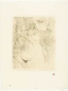Porträtt av skådespelerskan Marcelle Lender som bugar sig för publiken Långivershälsning av Henri de Toulouse Lautrec