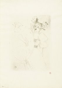 Porträtt av skådespelerskan Marcelle Lender i operan Chilpéric Långivare framifrån i Chelpéric av Henri de Toulouse Lautrec