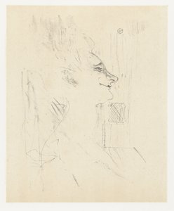 Portret van skådespelerskan Yvette Guilbert i Soularde Yvette Guilbert Soularde Yvette Guilbert: Engelsk serie (serietitel) av Henri de Toulouse Lautrec