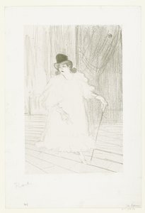 Porträtt av sångerskan Cecy Loftus på teaterscenen Cecy Loftus av Henri de Toulouse Lautrec