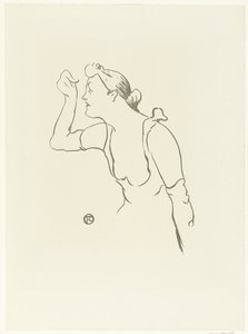 Porträtt av sångerskan Paula Brebion Le cafe-konsert (serietitel) av Henri de Toulouse Lautrec