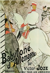Affisch till boken Babylone dAllemagne av Victor Joze, 1894.