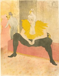 Sittande clowness (La Clownesse assise) av Henri de Toulouse Lautrec