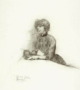 Sittande kvinna, c.1887 av Henri de Toulouse Lautrec
