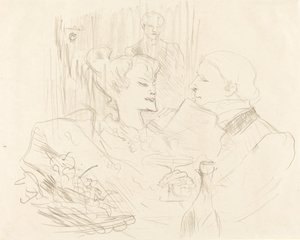 Kvällsmat i London av Henri de Toulouse Lautrec