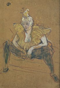Clownessen Cha-U-Kao sittande, 1895 av Henri de Toulouse Lautrec