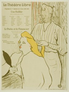 Frisören, Program för Théâtre Libre av Henri de Toulouse Lautrec