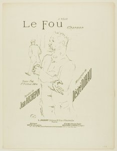 Galningen, från Melodier av Désiré Dihau av Henri de Toulouse Lautrec