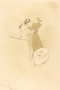 The Milliner La Modiste - Renée Vert, 1893. av Henri de Toulouse Lautrec