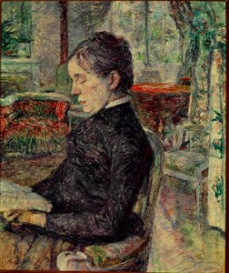 Målarens mamma i Salongen i Malrome. Målning av Henri de Toulouse-Lautrec (Toulouse Lautrec av Henri de Toulouse Lautrec