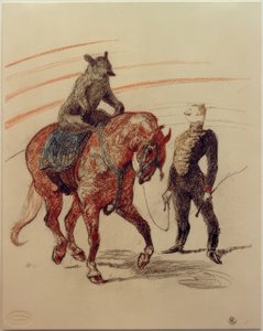 Björnarbete på panelen av Henri de Toulouse Lautrec