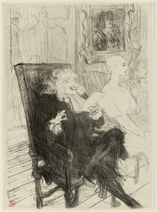 Truffier och Moreno, i Lärda kvinnor av Henri de Toulouse Lautrec