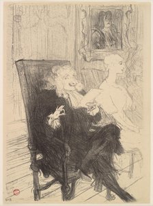 Truffier och Moreno, i Lärda kvinnor av Henri de Toulouse-Lautrec