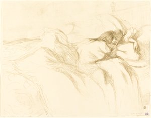 Kvinna som sover av Henri de Toulouse Lautrec
