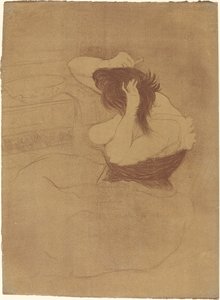Kvinna som kammar sitt hår av Henri de Toulouse Lautrec