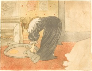 Kvinna vid badkaret (Femme au badkar) av Henri de Toulouse Lautrec