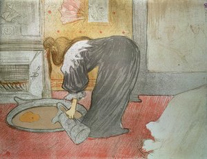 Kvinna vid badkaret från "Elles", 1896 av Henri de Toulouse Lautrec
