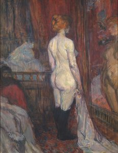 Kvinna framför en spegel, 1897. av Henri de Toulouse Lautrec