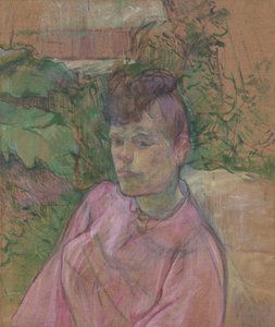 Kvinna i Monsieurskogens trädgård, 1889-91. av Henri de Toulouse Lautrec