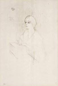 Yahne i hennes låda, 1895 av Henri de Toulouse Lautrec