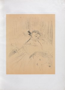 Yvette Guilbert-engelsk serie: Old Song av Henri de Toulouse Lautrec