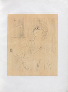 Yvette Guilbert-engelsk serie: Menilmontant de Bruant, 1898. av Henri de Toulouse Lautrec