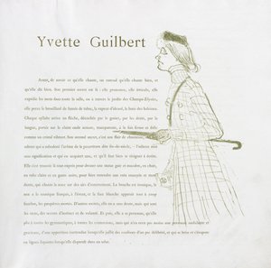 Yvette Guilbert - Französische Serie: Nr. 1 von Henri de Toulouse-Lautrec