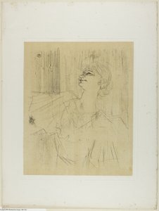 Yvette Guilbert—A Menilmontant de Bruant, från Yvette Guilbert av Henri de Toulouse-Lautrec