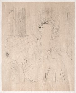 Yvette Guilbert: i Ménilmontant, från Bruant, 1898. av Henri de Toulouse Lautrec