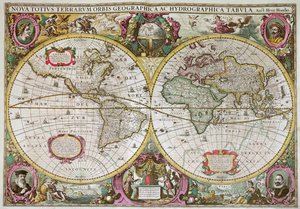 En ny land- och vattenkarta över hela jorden, 1630