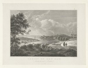 Utsikt över Rhen nedanför Arnhem Utsikt över Rhen (titel på objekt) Scener från omgivningarna i staden Arnhem (serietitel) av Henricus Wilhelmus Couwenberg